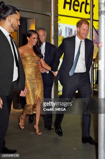 Meghan Markle, Duchess of Sussex and Prince Harry, Duke of Sussex are seen on May 16, 2023 in NEW YORK, New York.