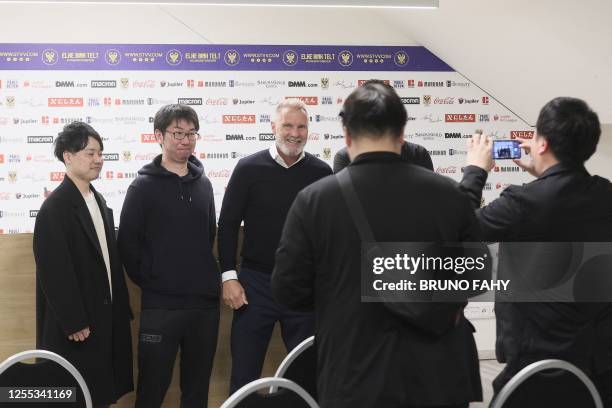 S head coach Thorsten Fink arrives for a press conference of STVV Sint-Truidense VV to present their new coach, in Sint-Truiden, Wednesday 17 May...