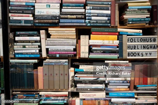 Thousands of books to choose from on display outside Hurlingham Books in Putney, west London, on 16th May 2023, in London, England.