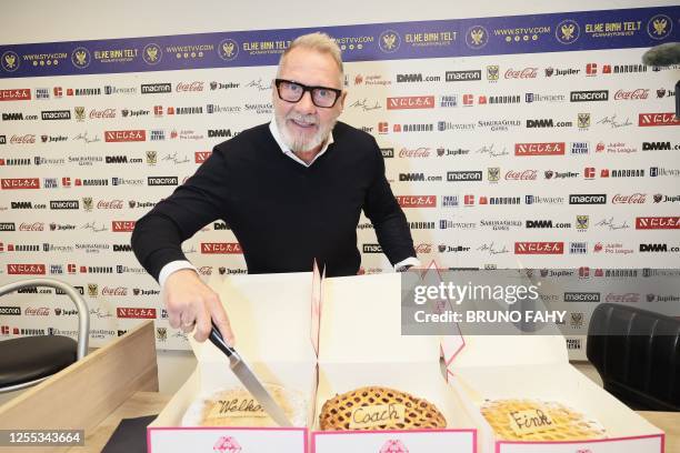 S head coach Thorsten Fink pictured after a press conference of STVV Sint-Truidense VV to present their new coach, in Sint-Truiden, Wednesday 17 May...