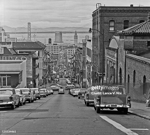 san francisco street scene on 24 nov 1961 - 20th century ストックフォトと画像