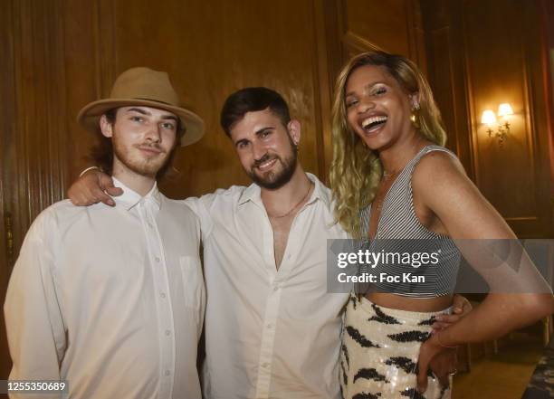 Journalists/Influencers Baptiste Morel, Yanis Bargoin and Kevhoney Scarlett attend " Mauboussin Private Party Hosted by "Select vu First Production"...