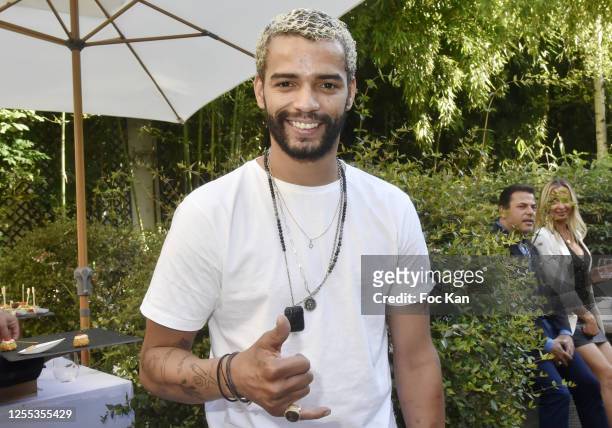Brahim Zaibat attends " Mauboussin Private Party Hosted by "Select vu First Production" At Villa Rue Pierre Guerin on July 09, 2020 in Paris, France.
