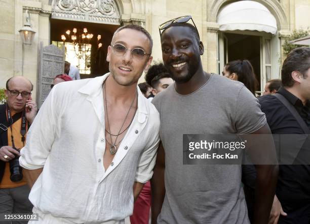 Maxime Dereymez and Ladji Doucouré attend " Mauboussin Private Party Hosted by "Select vu First Production" At Villa Rue Pierre Guerin on July 09,...