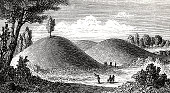 Artificial mounds in America, from prehistoric time