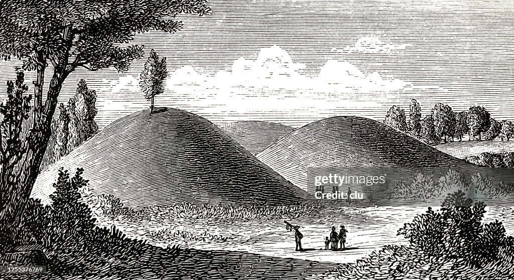 Artificial mounds in America, from prehistoric time