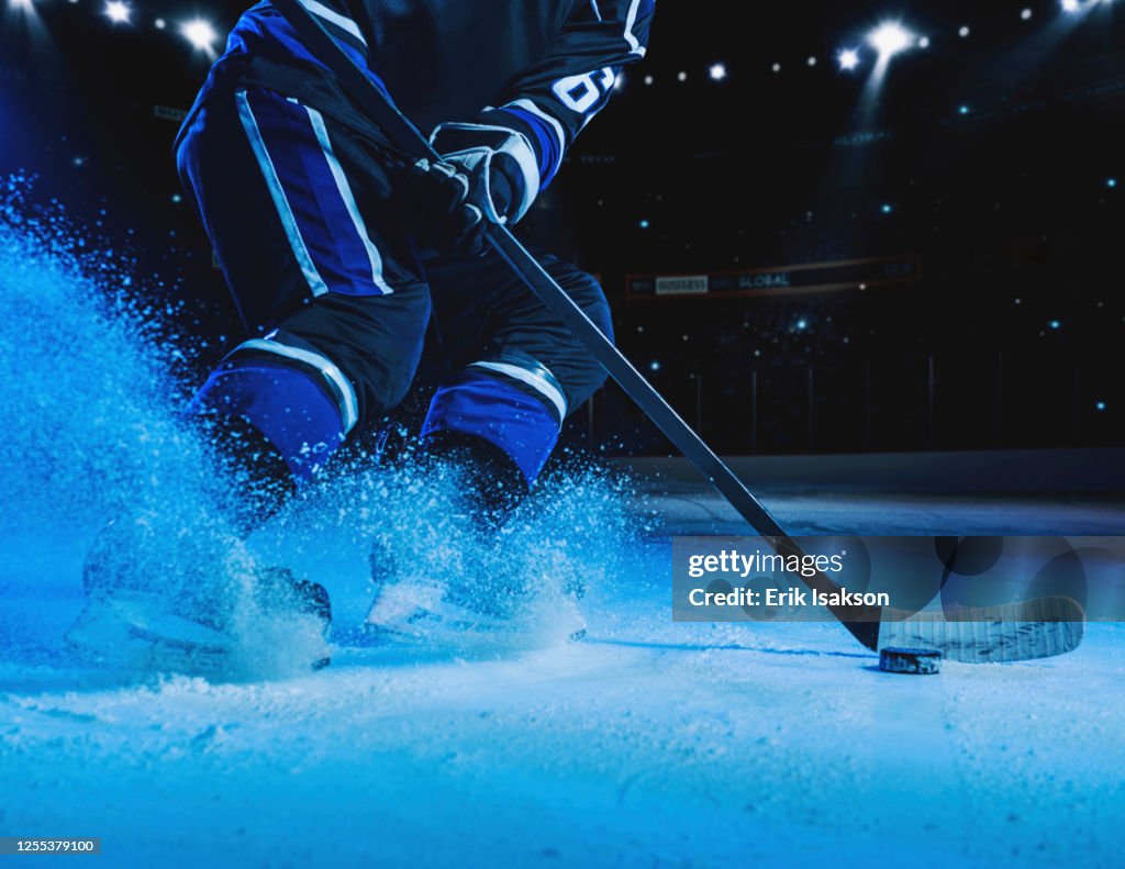 Hockey player on ice