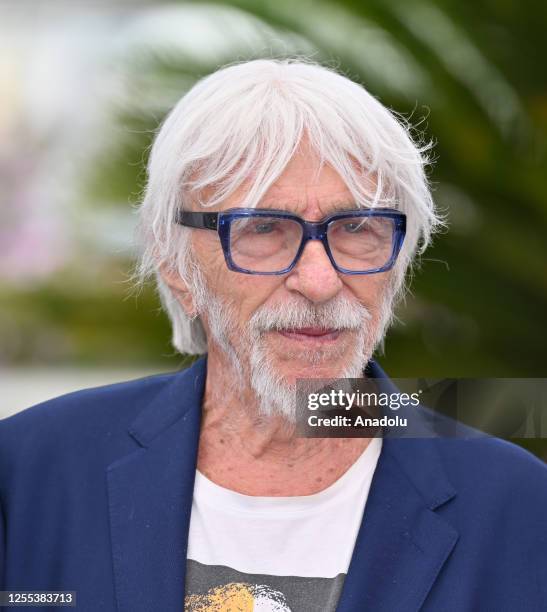 French actor Pierre Richard poses during a photocall for the film Jeanne du Barry at Palais des Festivals at the 76th Cannes Film Festival in Cannes,...