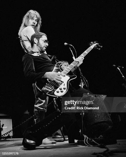 Chuck Panozzo, and James "JY" Young of STYX performs during Z-93 & U.S. Marines Toys for Tots at The OMNI Coliseum in Atlanta Georgia, December 14,...