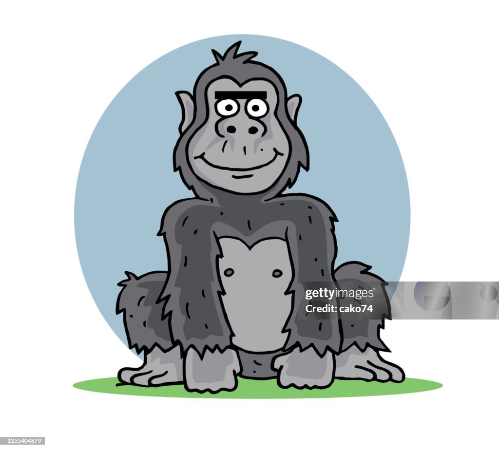 Cartoon Gorilla Vector Illustration High-Res Vector Graphic - Getty Images