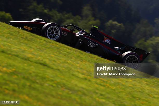 Callum Ilott of Great Britain and UNI-Virtuosi Racing drives during qualifying for the Formula 2 Championship at Red Bull Ring on July 10, 2020 in...