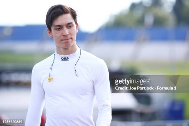 Jack Aitken of Great Britain and Campos Racing prepares for Qualifying for the Formula 2 Championship at Red Bull Ring on July 10, 2020 in Spielberg,...