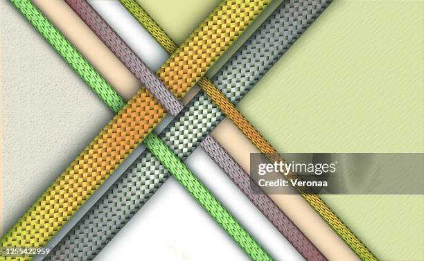 softness light color gradient paper background with shiny decorative knitted bands. - construction hoarding stock illustrations