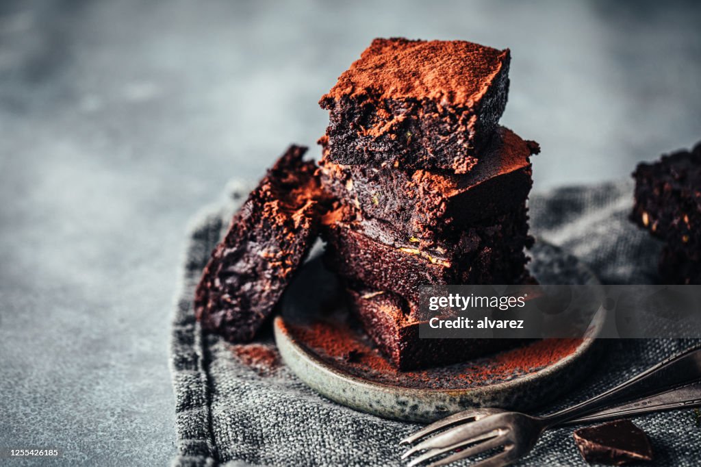 Köstliche Schokolade Zucchini Brownies
