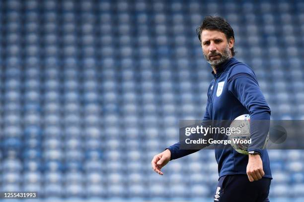 Danny Cowley, manager of Huddersfield Town looks on ahead of the Sky Bet Championship match between Huddersfield Town and Luton Town at John Smith's...