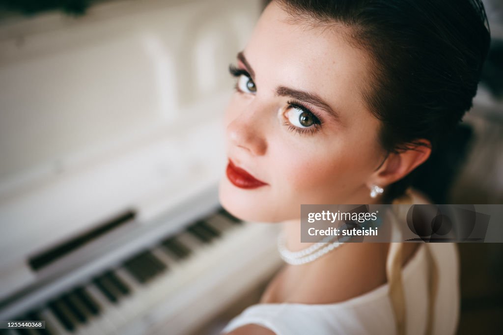 The beautiful pianist