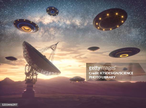 alien invasion, illustration - flying saucer stock illustrations