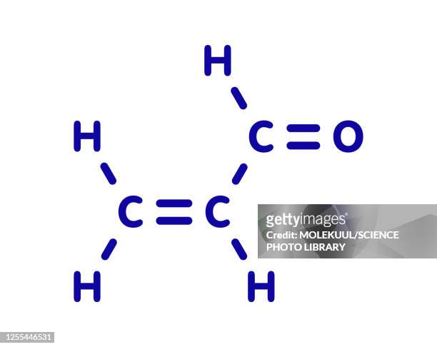acrolein molecule, illustration - oil and acrylic stock-grafiken, -clipart, -cartoons und -symbole