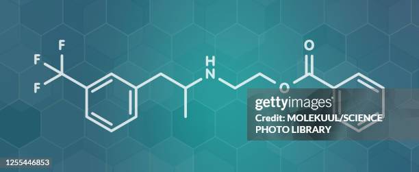 benfluorex drug molecule, illustration - anorexia点のイラスト素材／クリップアート素材／マンガ素材／アイコン素材