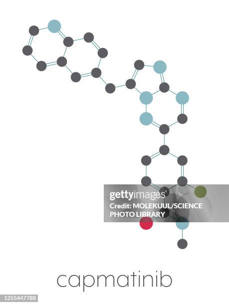 capmatinib cancer drug molecule, illustration - tyrosine stock illustrations