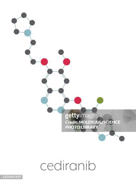 cediranib cancer drug molecule, illustration - tyrosine stock illustrations