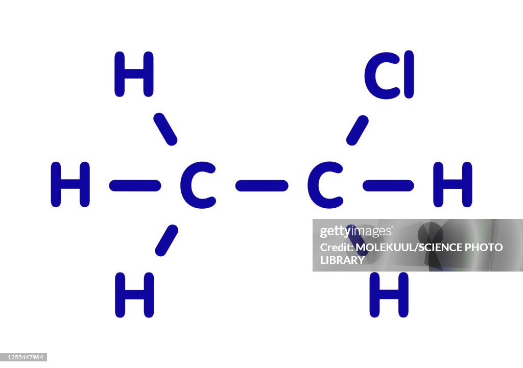 Chloroethane Local Anaesthetic Molecule Illustration High-Res Vector ...