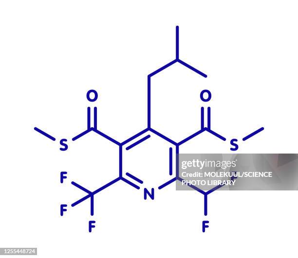 dithiopyr preemergent herbicide molecule, illustration - microtubule stock illustrations