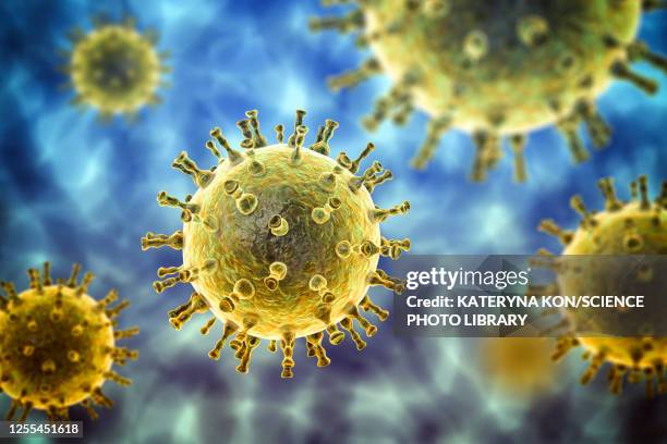 chickenpox virus, illustration - varicella zoster virus stock illustrations