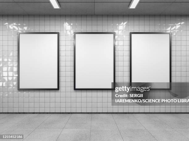 illustrations, cliparts, dessins animés et icônes de three empty billboards, illustration - advertisement posters