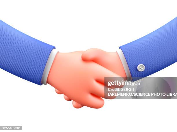 shaking hands, illustration - agreement stock illustrations