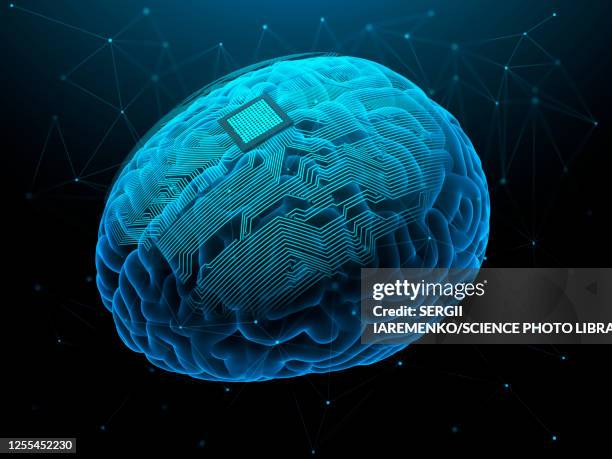 ilustrações de stock, clip art, desenhos animados e ícones de artificial intelligence, conceptual illustration - implante