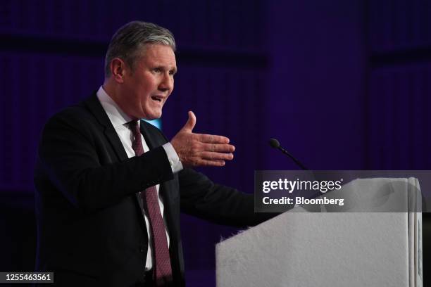 Keir Starmer, leader of the Labour Party, speaks at the British Chambers of Commerce Global Annual Conference 2023 in London, UK, on Wednesday, May...