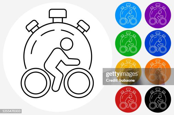 speed cycling icon - different races stock illustrations