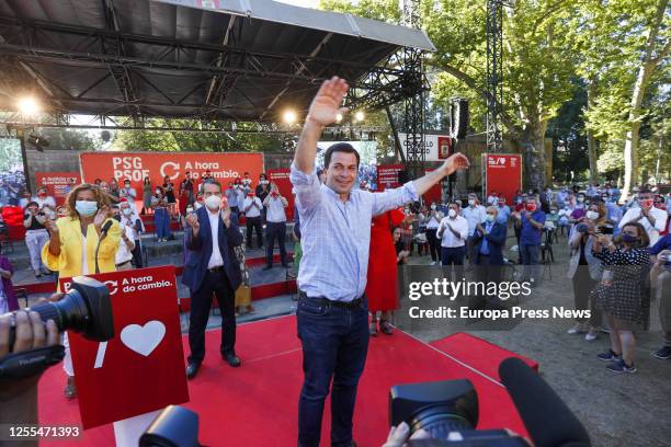 The socialist candidate to the Xunta, Gonzalo Caballero, is seing at the act of election campaign closure, on July 10, 2020 in Vigo, Pontevedra,...