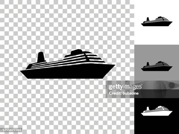 ship icon on checkerboard transparent background - spartan cruiser stock illustrations