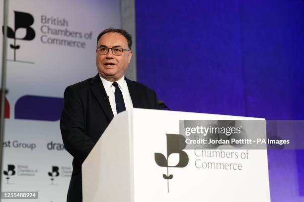 Andrew Bailey, Governor of the Bank of England, during the British Chambers Commerce Annual Global conference, at the QEII Centre, London. Picture...