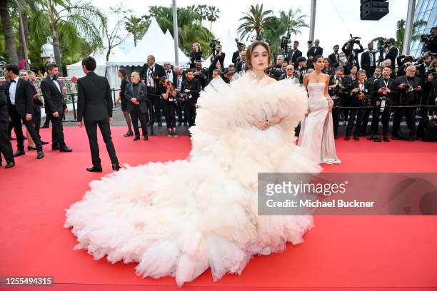 Araya Hargate at the "Monster" Screening & Red Carpet at the 76th Cannes Film Festival held at the Palais des Festivals on May 17, 2023 in Cannes,...