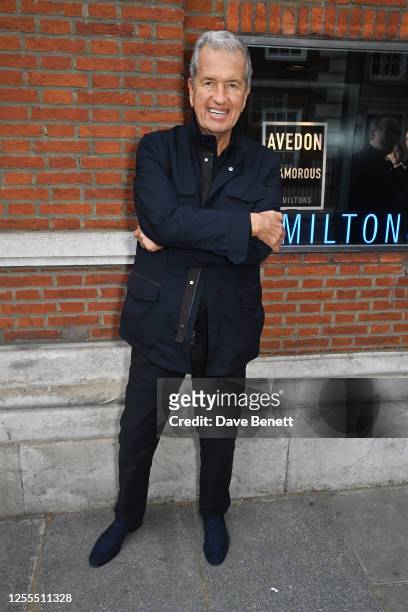 Mario Testino attends a private view of "AVEDON: GLAMOROUS" at Hamiltons Gallery on May 17, 2023 in London, England.