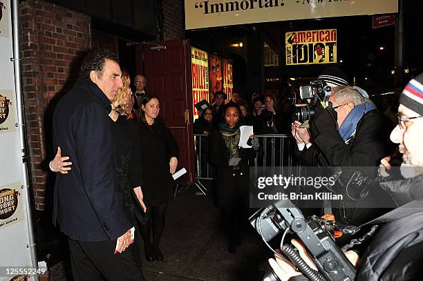 Comedian Michael Richards and Beth Skipp attend the Broadway opening night of "Colin Quinn Long Story Short" at the Helen Hayes Theatre on November...