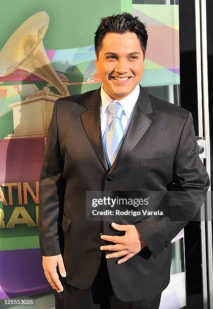 Singer Aaron Nicholas arrives at the 11th Annual Latin GRAMMY Awards held at the Mandalay Bay Events Center on November 11, 2010 in Las Vegas, Nevada.