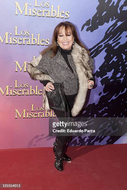 Massiel attends Los Miserables premiere photocall at Lope de Vega theatre on November 18, 2010 in Madrid, Spain.