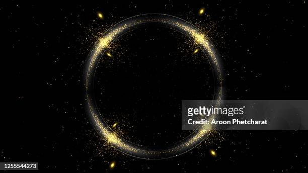 beautiful lens flare shine ring effect, sparks particle. - glowing circle stock pictures, royalty-free photos & images