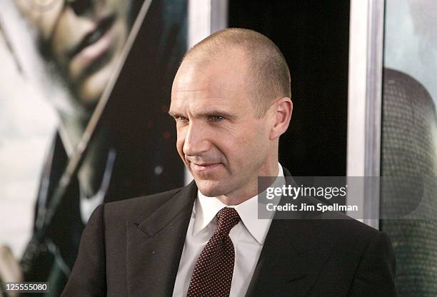 Actor Ralph Fiennes attends the premiere of "Harry Potter and the Deathly Hallows: Part 1" at Alice Tully Hall on November 15, 2010 in New York City.