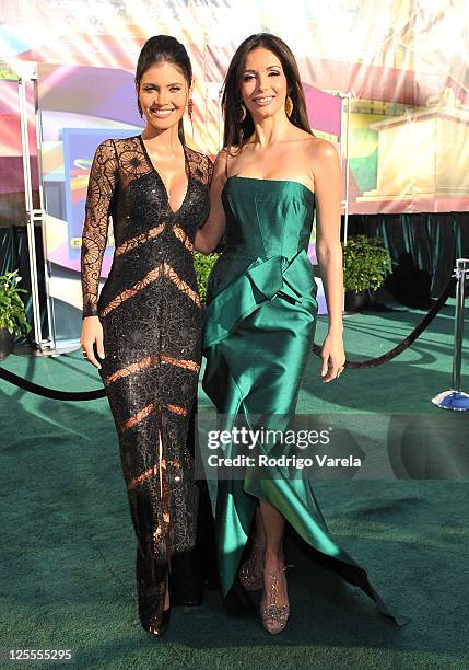 Actresses Chiquinquira Delgado and Giselle Blondet arrive at the 11th Annual Latin GRAMMY Awards held at the Mandalay Bay Events Center on November...