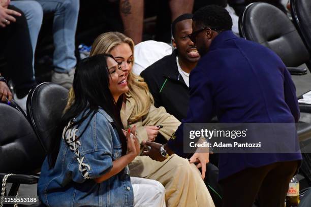 Nia Long, Adele, Rich Paul, & Kevin Hart courtside during the game during Game Three of the Western Conference Semi-Finals of the 2023 NBA Playoffs...