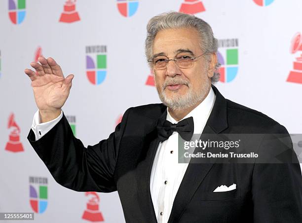 Opera Singer Placido Domingo arrives at the 11th Annual Latin GRAMMY Awards held at the Mandalay Bay Events Center on November 11, 2010 in Las Vegas,...