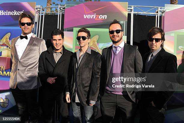 Music group Los Claxons arrives at the 11th Annual Latin GRAMMY Awards held at the Mandalay Bay Events Center on November 11, 2010 in Las Vegas,...