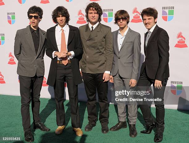 Banda de Turistas arrive at the 11th Annual Latin GRAMMY Awards held at the Mandalay Bay Events Center on November 11, 2010 in Las Vegas, Nevada.