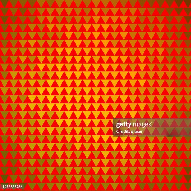 equilateral triangles equally sided, repeatable pattern background illustration with golden gradient - bronze texture stock illustrations