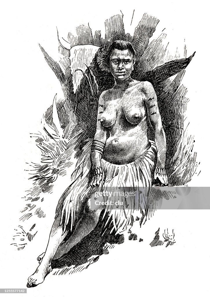 Native woman of the yap Caroline Islands